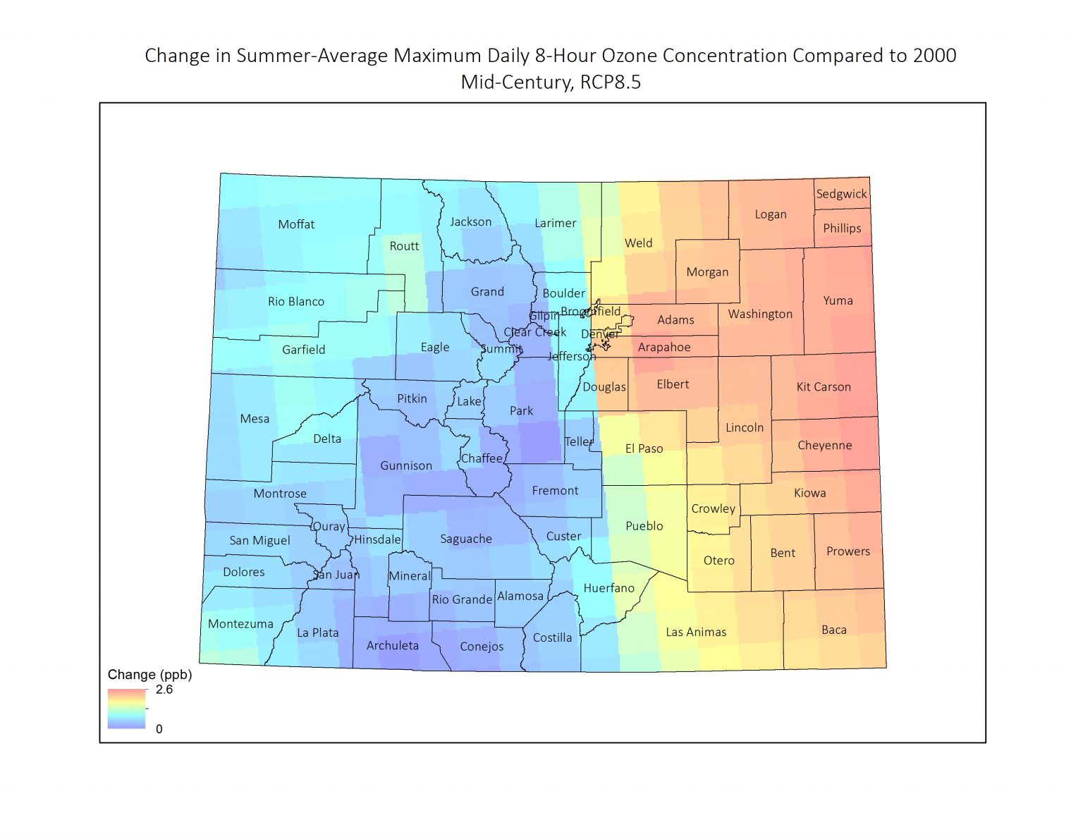 What Climate Change Means For Colorado | Ozone Emissions Maps